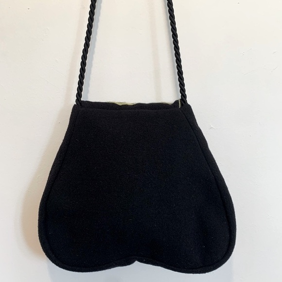 Handmade Wool Felt Embroidery Funky Crossbody Bag - Picture 6 of 11